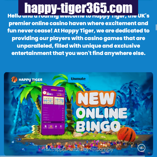 Happy Tiger Casino New Online Bingo Promotion - Mobile bingo game with tropical theme