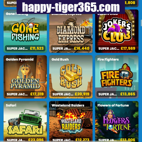 Happy Tiger Casino Slot Games Collection 1 - Gone Fishing, Diamond Express, Jokers Club games