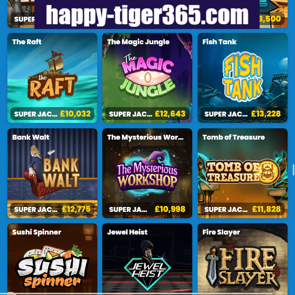 Happy Tiger Casino Slot Games Collection 5 - Viking Saga, Vampire Hunger for Blood, Atlantis games